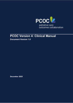 Item - PCOC Version 4: Clinical Manual - University of Wollongong ...