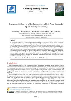 Item - Experimental study of a gas engine-driven heat pump system for ...