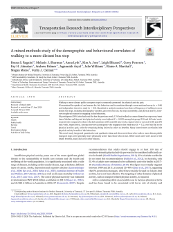 A mixed-methods study of the demographic and behavioural correlates of walking to a more distant bus stop