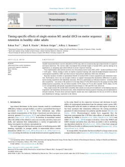Timing-specific effects of single-session M1 anodal tDCS on motor sequence retention in healthy older adults