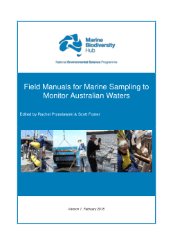 4. Marine sampling field manual for autonomous underwater vehicles (AUVs)