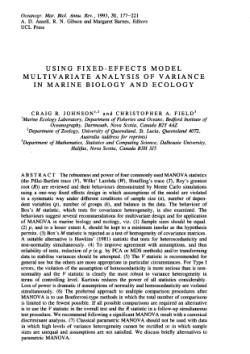 Item - Using fixed-effects model multivariate analysis of variance in ...