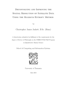 Item - Deconvolving and improving the spatial resolution of satellite ...