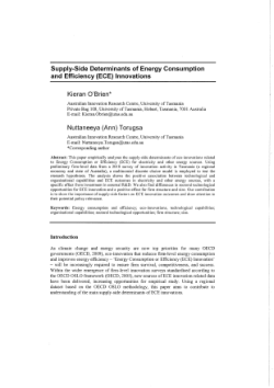 Item - Supply-Side Determinants of Energy Consumption and Efficiency ...