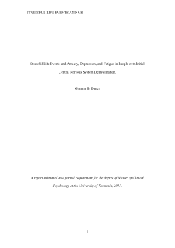 Stressful life events and anxiety, depression, and fatigue in people ...