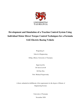 Item - Development and simulation of a traction control system using ...