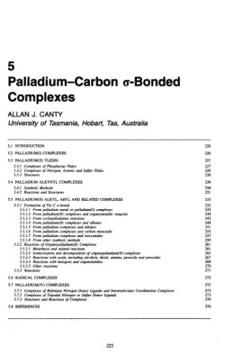 Palladium-Carbon sigma-bonded Complexes