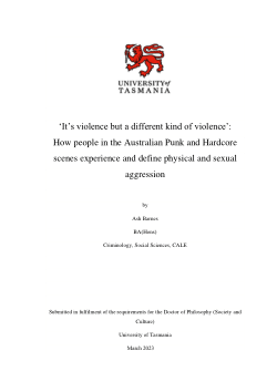 Item - ‘It’s violence but a different kind of violence’ : how people in ...