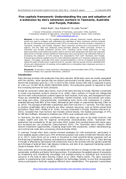 Five capitals framework: Understanding the use and adoption of e ...