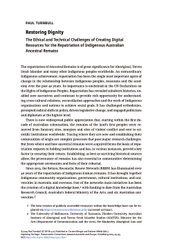 Item - Restoring Dignity. The Ethical and Technical Challenges of ...