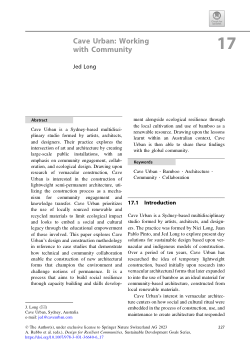 Cave Urban: Working with Community