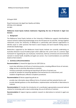 Item - Submission to the Royal Commission into Aged Care Quality and ...