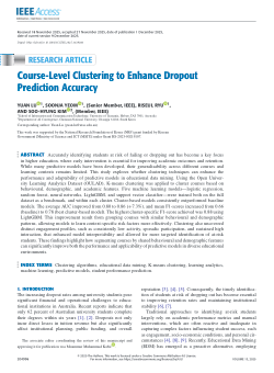 Item - Course-Level Clustering to Enhance Dropout Prediction Accuracy ...