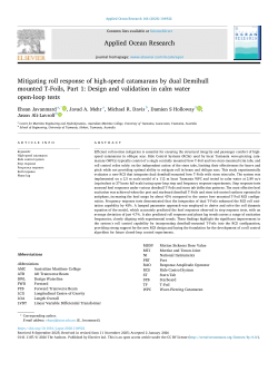 Item - Mitigating roll response of high-speed catamarans by dual ...