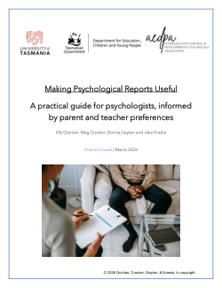 Item - Making Psychological Reports Useful: A practical guide for ...