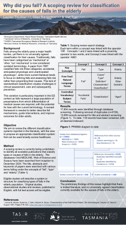 Item - A scoping review for classification for the causes of falls in ...