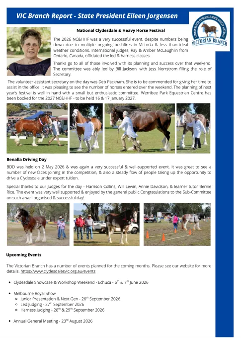 Commonwealth Clydesdale Horse Society Australia Inc