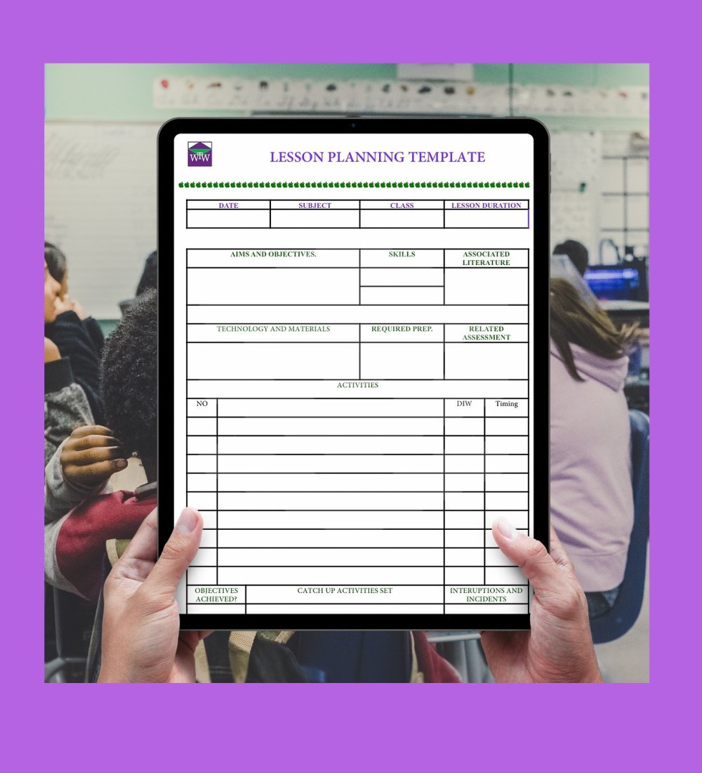 Teacher lesson planning template we teach well