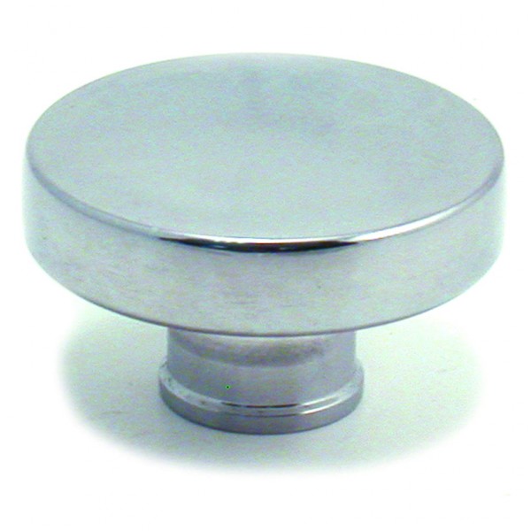 TFI Racing Chrome Flat Push-In Valve Cover Oil Cap With Grommet For 1-1/4" Hole