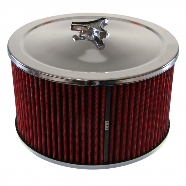 TFI Racing Extraflow Red Chrome Air Filter Cleaner – 14x2 With 5-1/8" Recessed Base For Holley