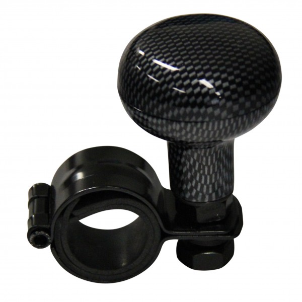 Steering Wheel Spinner Knob – Carbon Look, For Car, Boat, Van, Truck