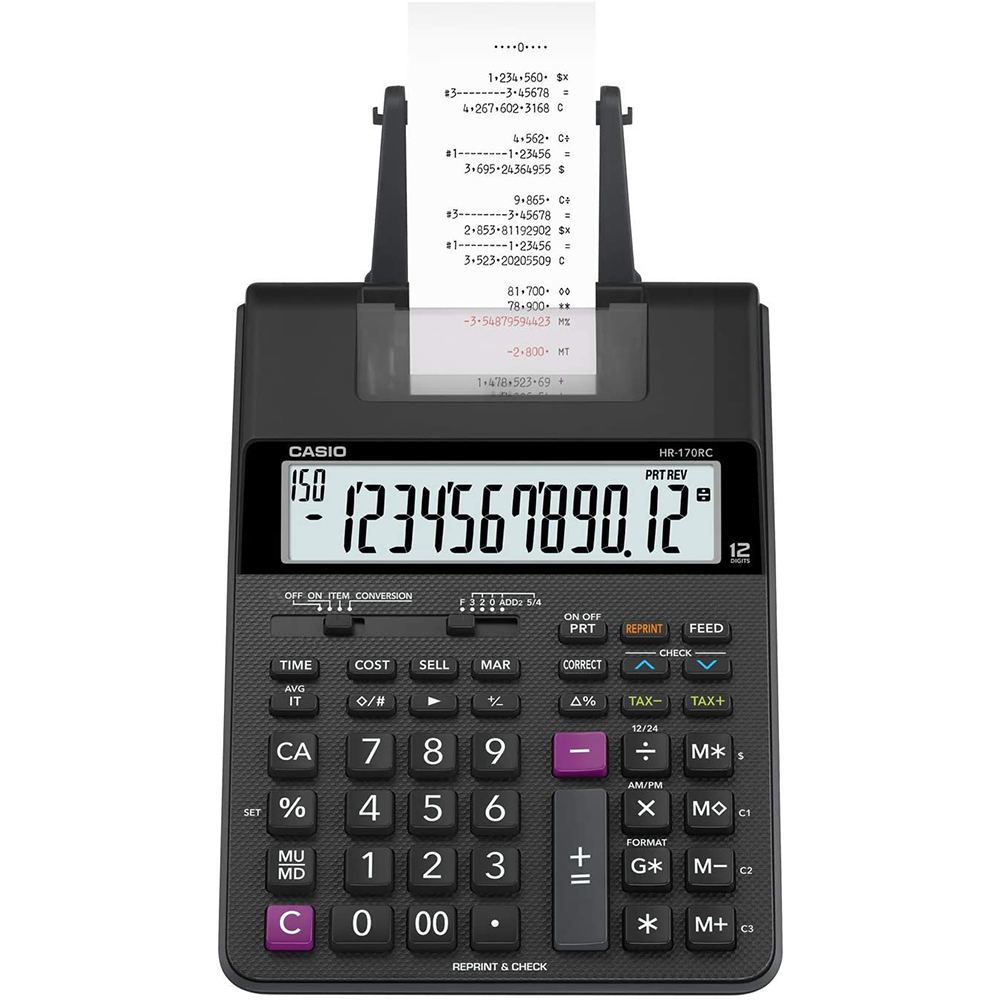 Casio HR-170RC Mini Desktop Printing Calculator 889232601199 | eBay