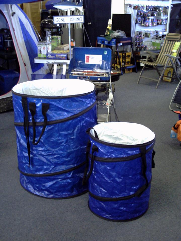 Collapsible Motor Flushing Buckets. Boating Fishraider