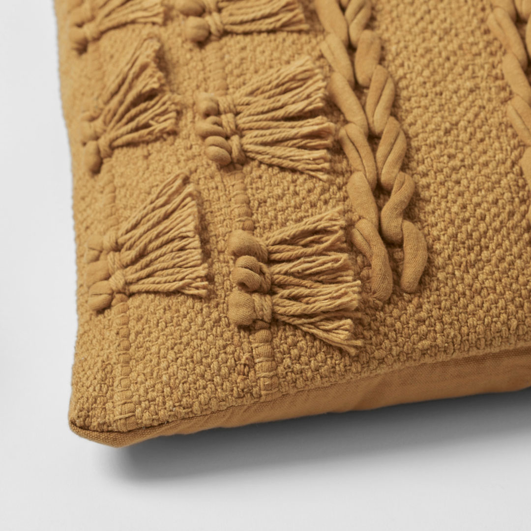 Buy Zanzibar Cushion Mustard Online Bed Bath N' Table