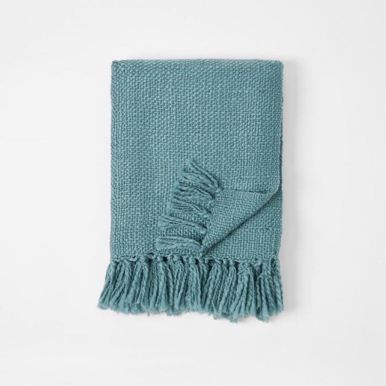 Shop Cambridge Throw Sea Blue Online Bed Bath N' Table