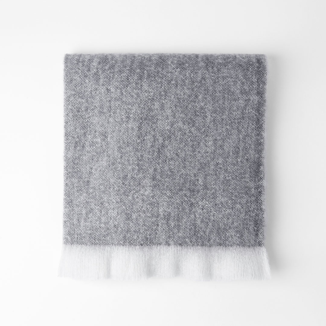 Pembroke Mohair Throw Charcoal Bed Bath N' Table