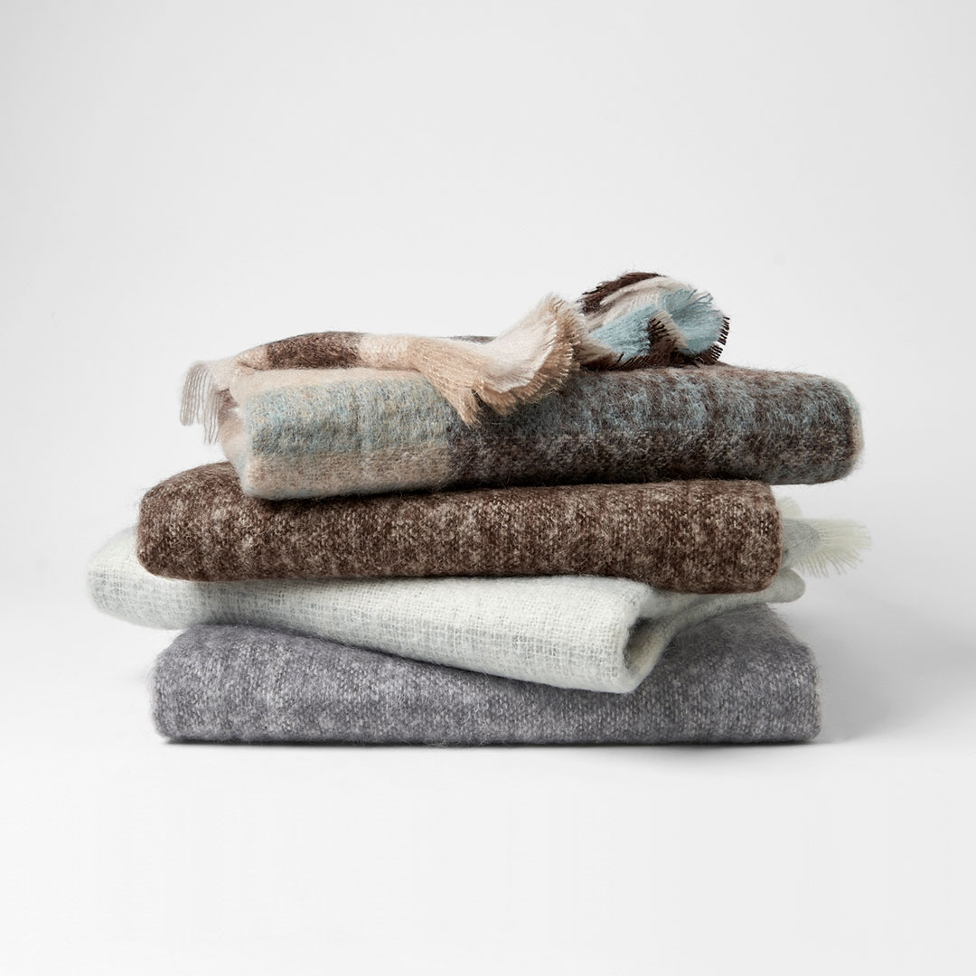 Pembroke Mohair Throw Charcoal Bed Bath N' Table