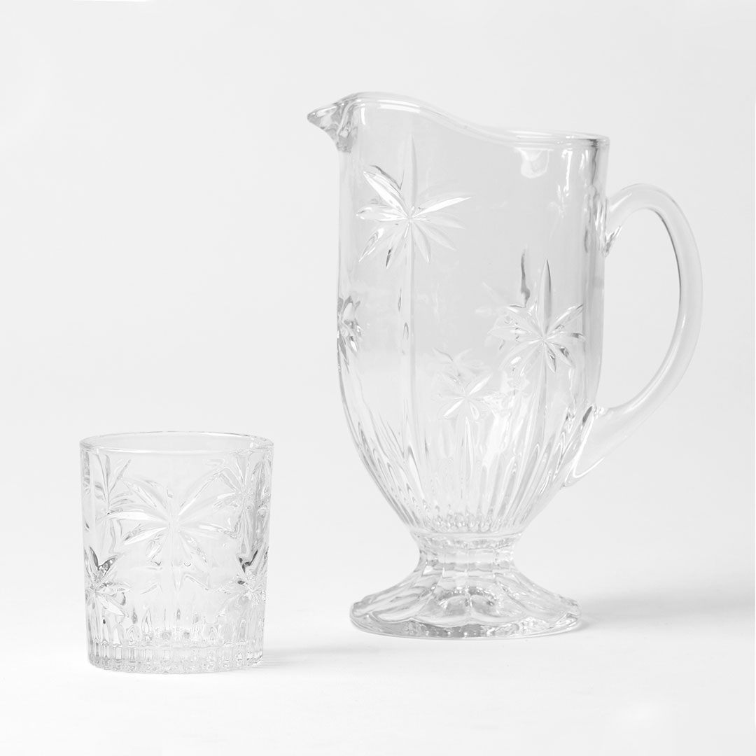 Buy Palm Tree Glassware Clear Online Bed Bath N' Table