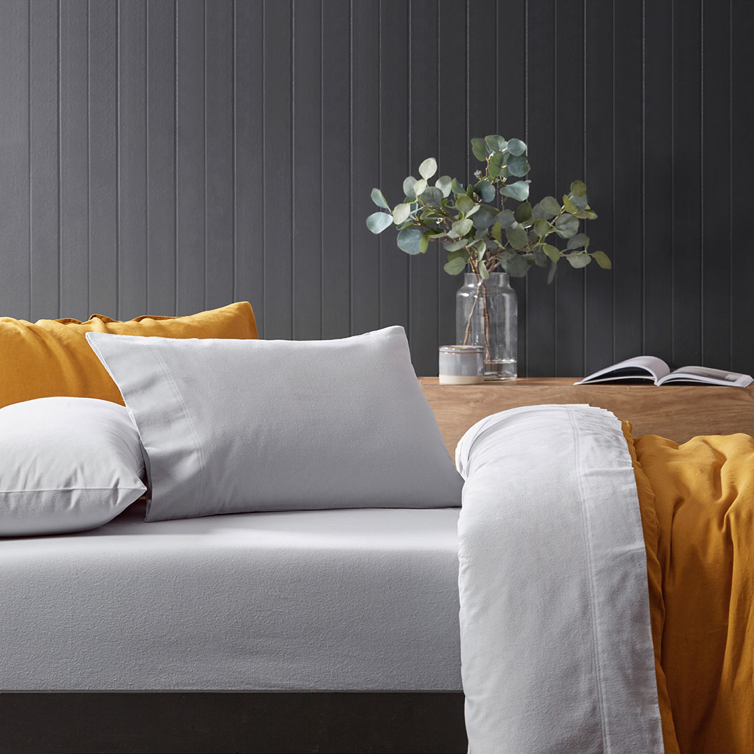 Buy Flannelette Sheet Set Silver Online Bed Bath N' Table