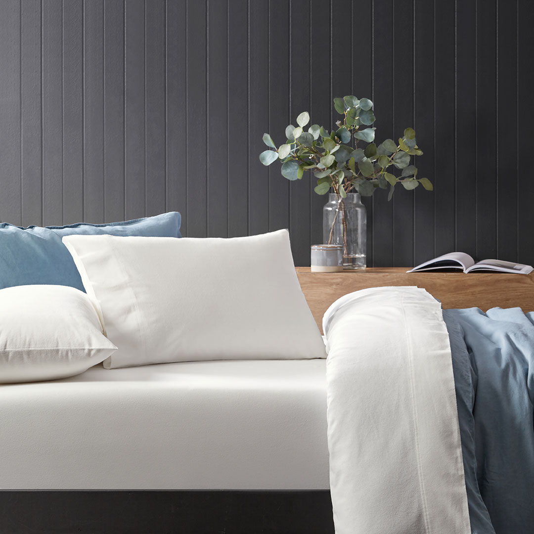 Buy Flannelette Sheet Set White Online Bed Bath N' Table