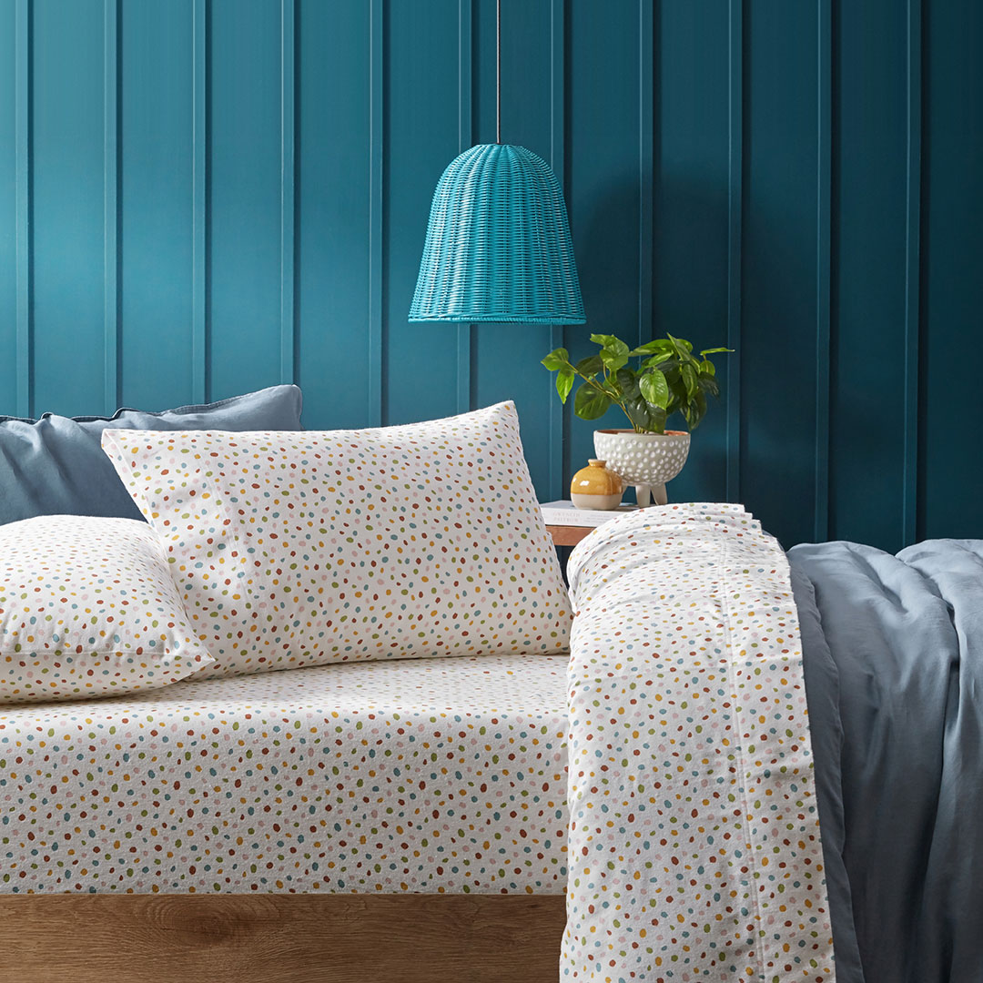 Buy Lucille Spot Flannelette Sheet Set Online Bed Bath N' Table