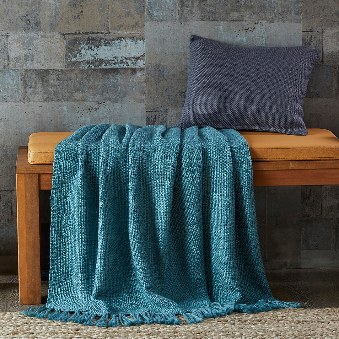 Buy Cambridge Throw Sea Blue Online Bed Bath N' Table
