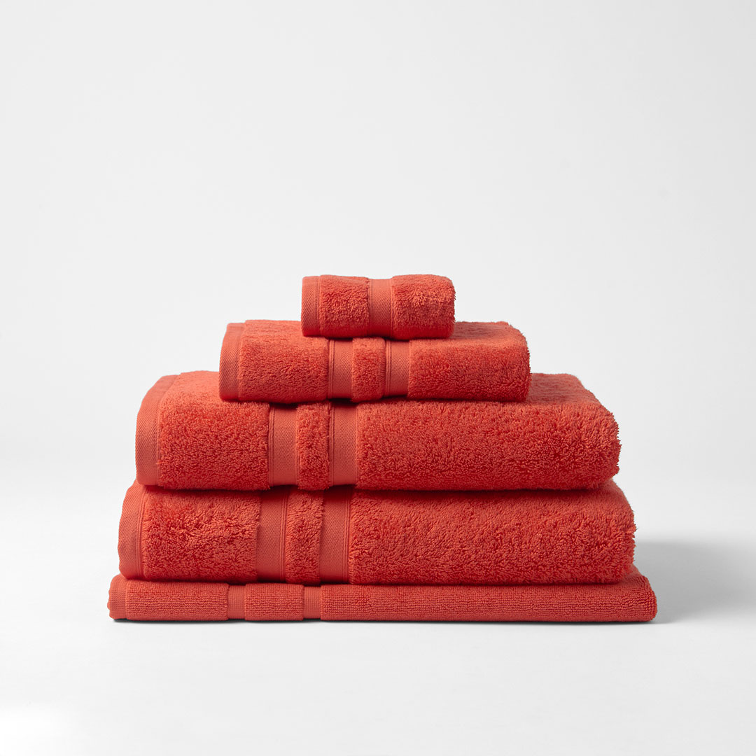 Buy Egyptian Luxury Towels Coral Red Online Bed Bath N' Table