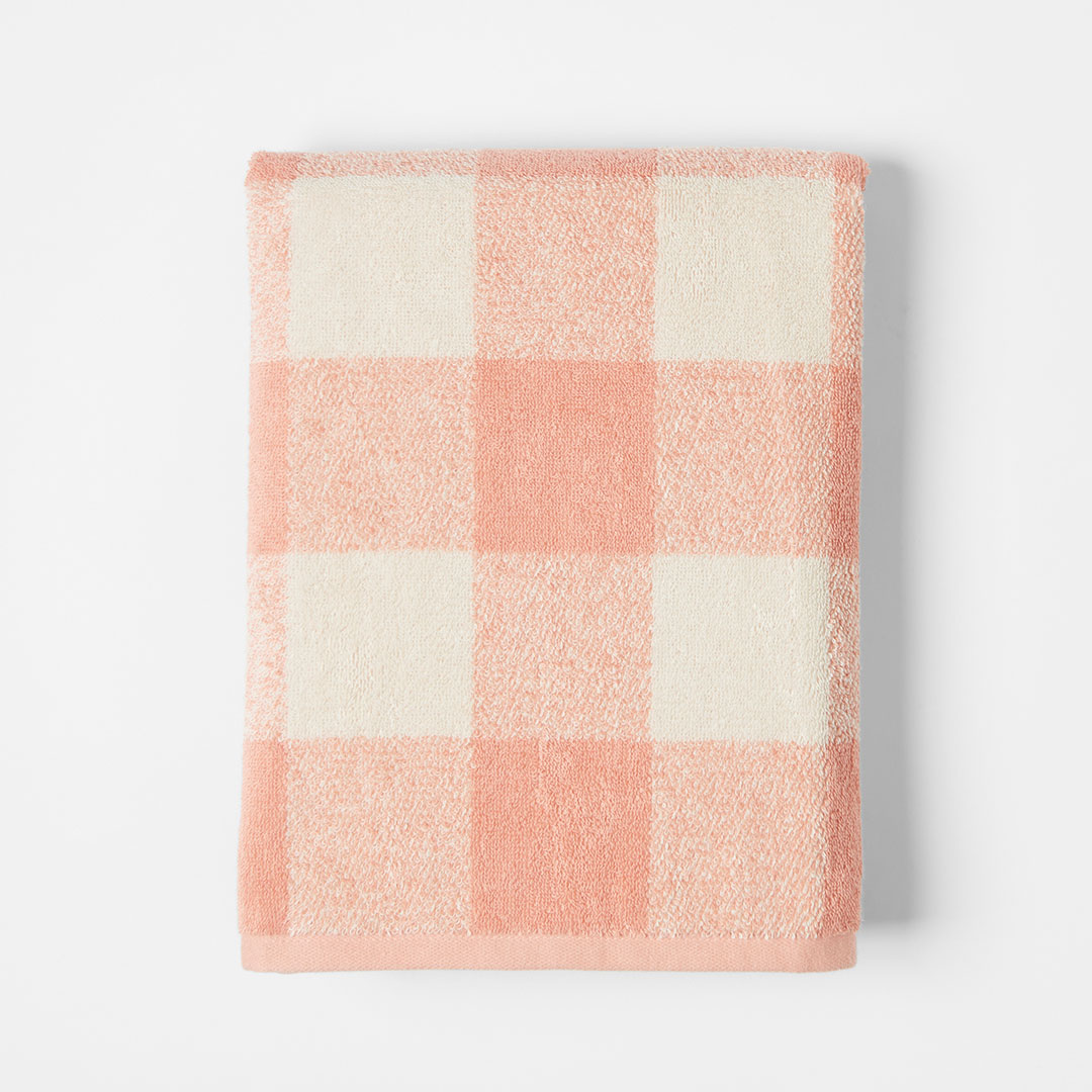 Buy Gingham Towel Blush Online Bed Bath N' Table