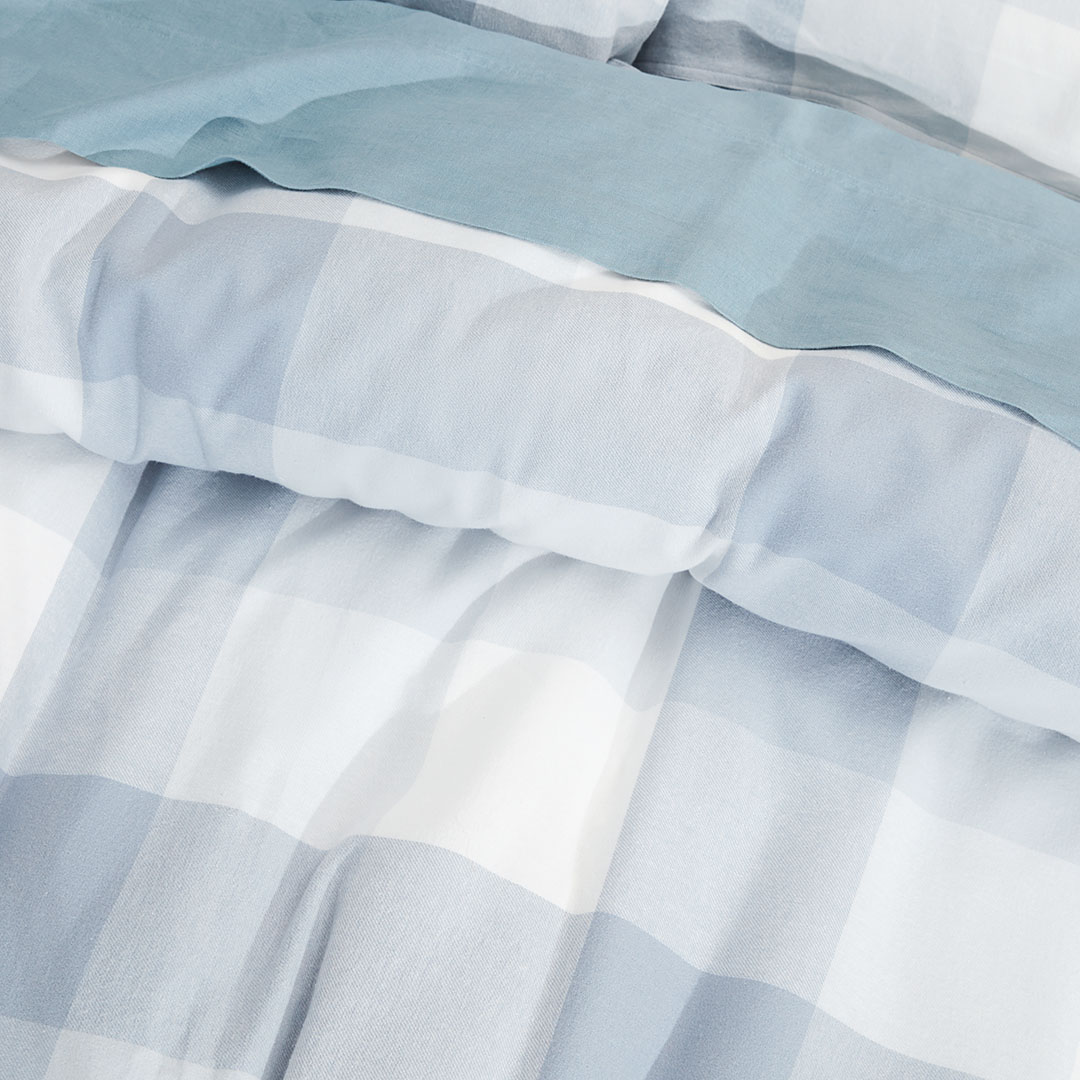 Buy Lincoln Quilt Cover Blue Check Online Bed Bath N' Table