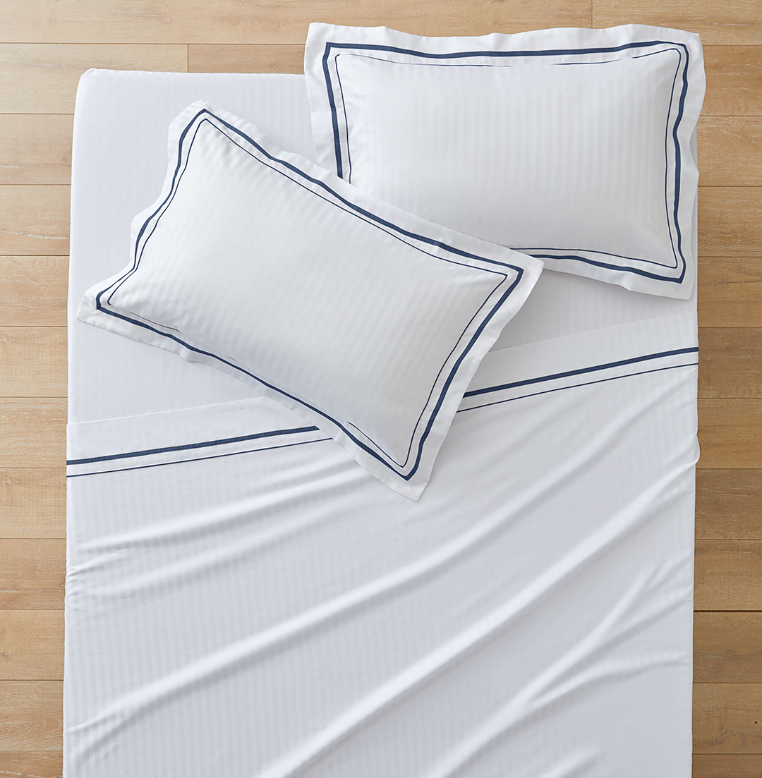 Buy Cambridge Sheet Set Navy Online Bed Bath N' Table