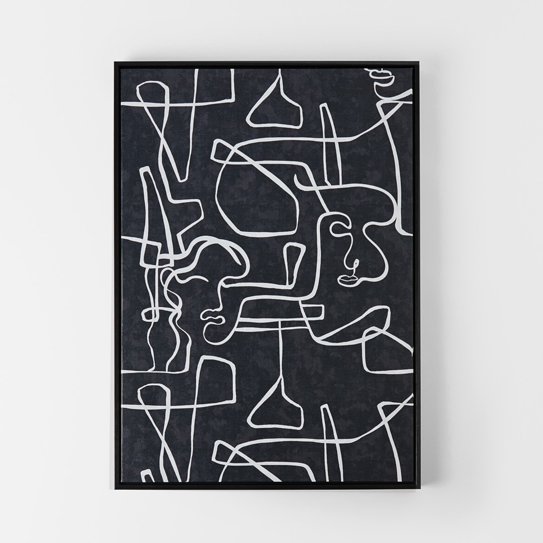 Buy Anastasia Framed Canvas Black Online Bed Bath N' Table