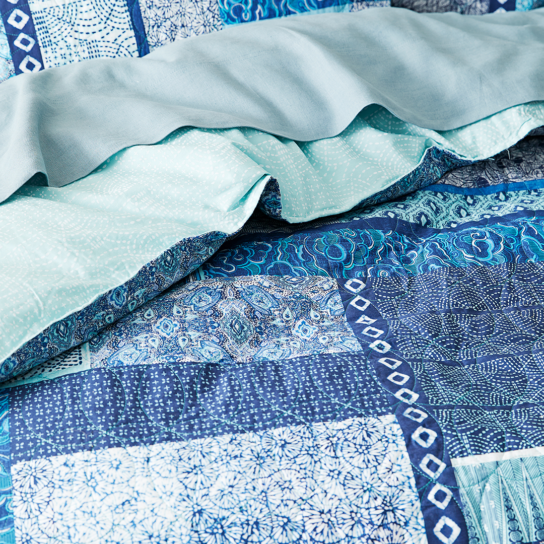 Buy Hikaru Quilt Cover Teal Online Bed Bath N' Table