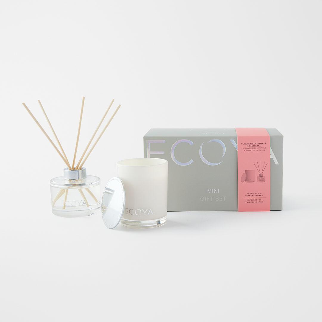 Buy Ecoya Mini Candle And Diffuser Gift Set Guava And Lychee Sorbet