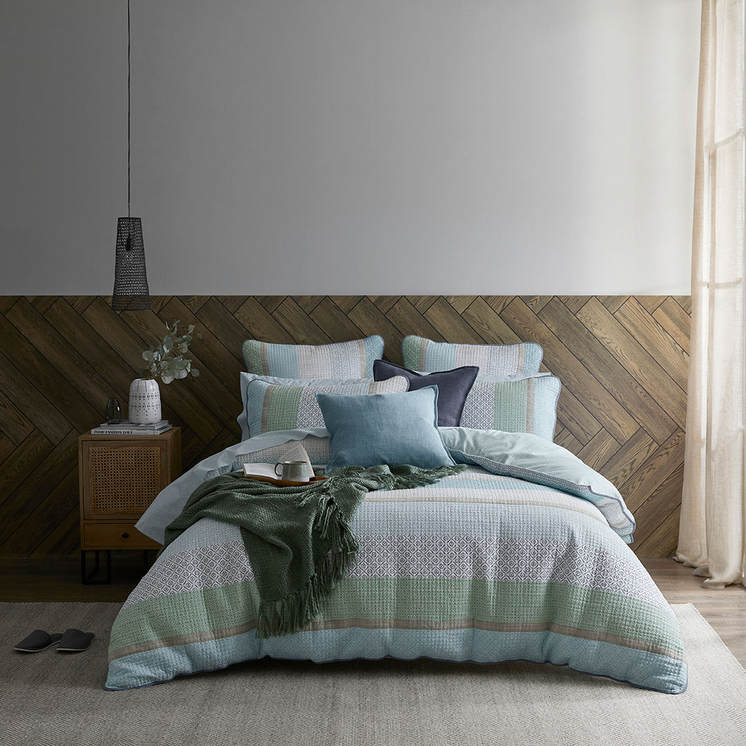 Buy Brennan Quilt Cover Blue Online Bed Bath N' Table