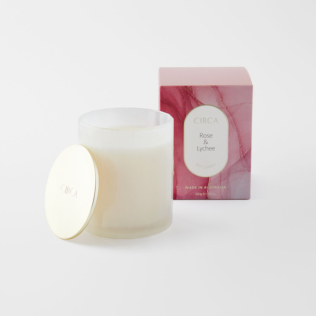 Buy Circa 350g Candle Rose And Lychee Online Bed Bath N' Table