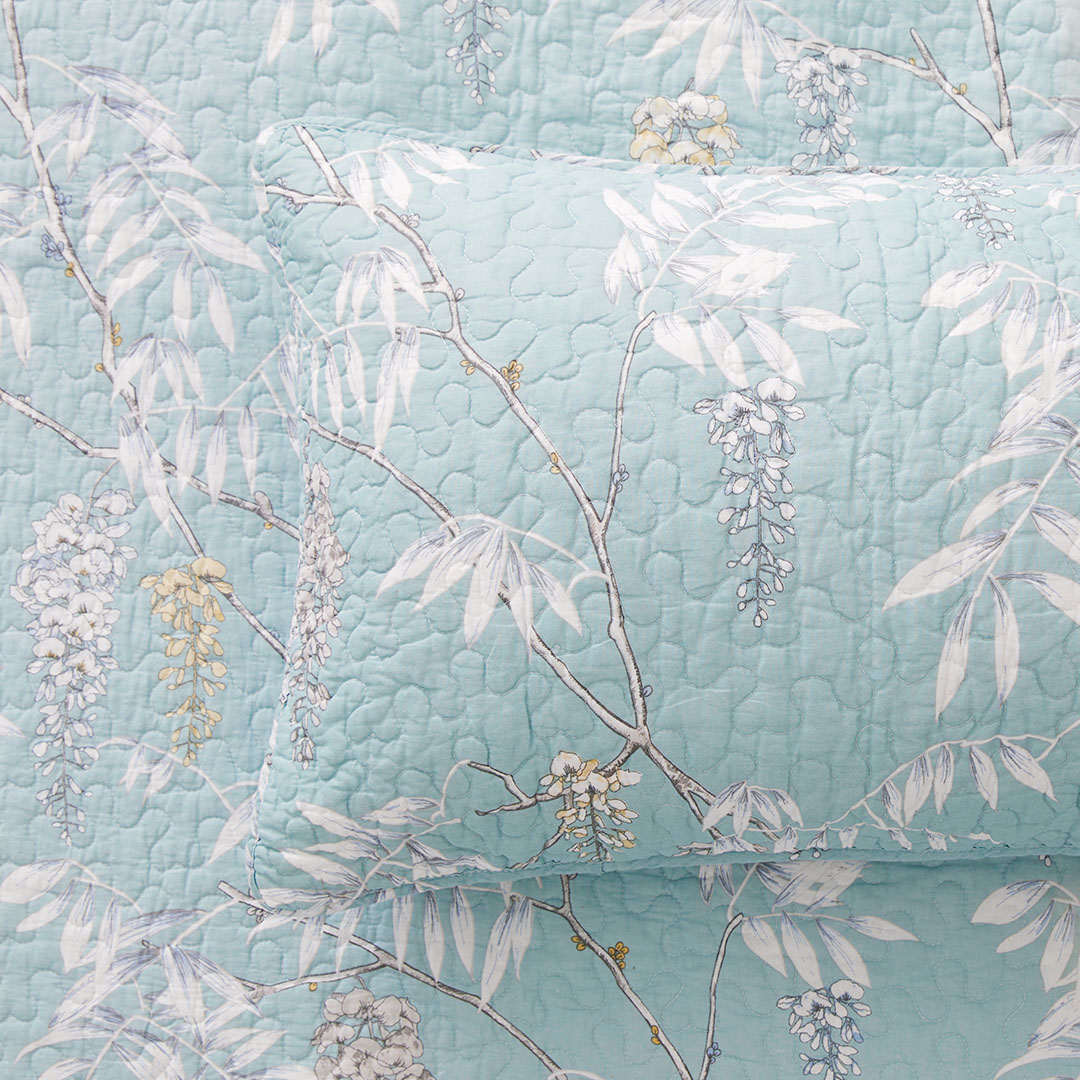 Buy Japanese Flower Bed Spread Soft Blue Floral Online Bed Bath N' Table