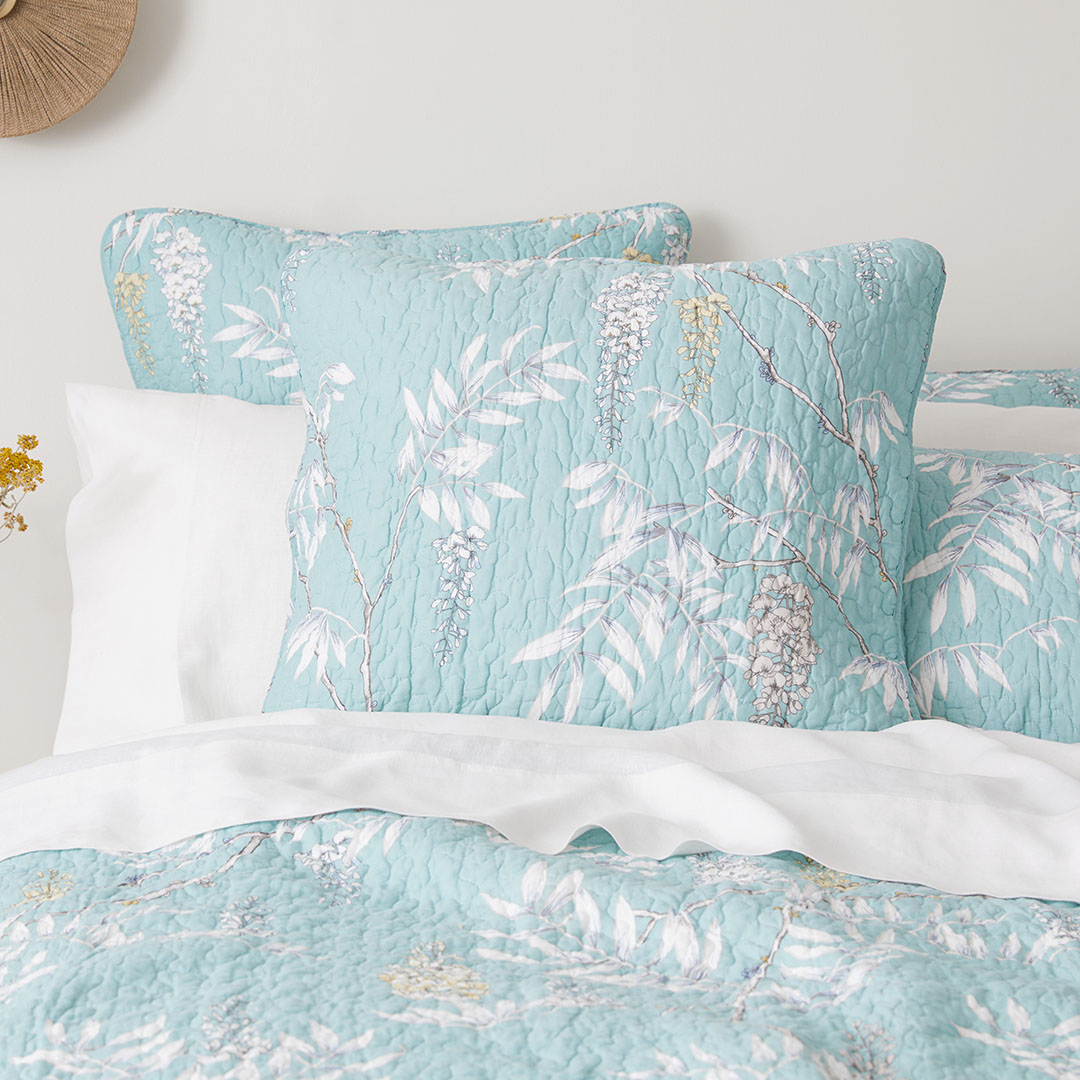 Buy Japanese Flower Bed Spread Soft Blue Floral Online Bed Bath N' Table