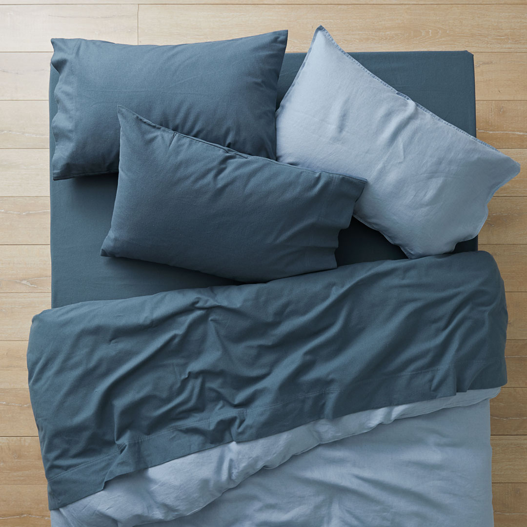 Buy Flannelette Sheet Set Slate Blue Online Bed Bath N' Table