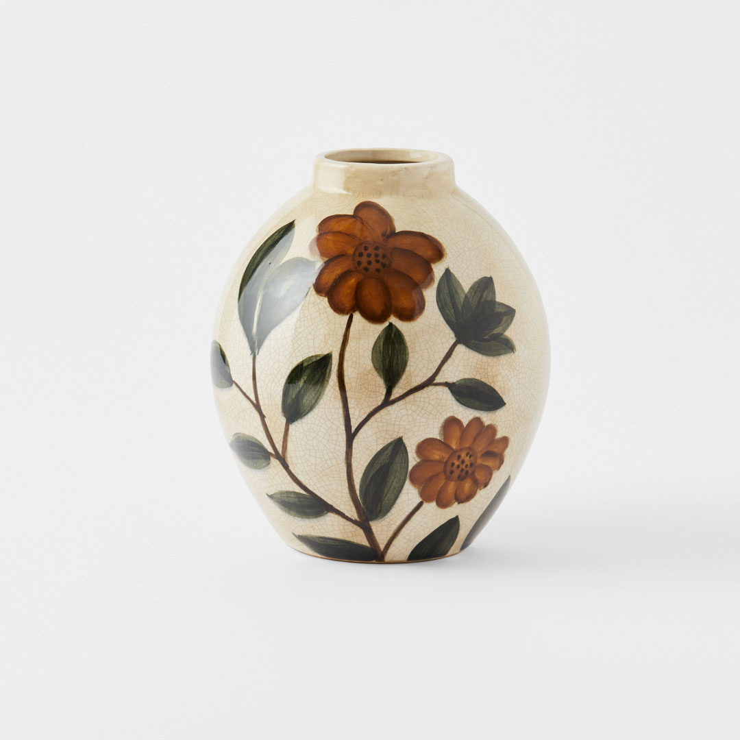 Shop Dana Ceramic Vase Large - Burnt Orange Online | Bed Bath N' Table