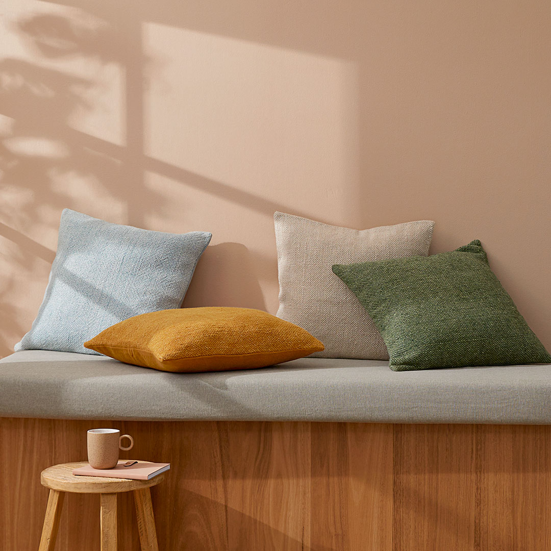 Buy Flinders Linen Cushion Smoke Blue Online Bed Bath N' Table